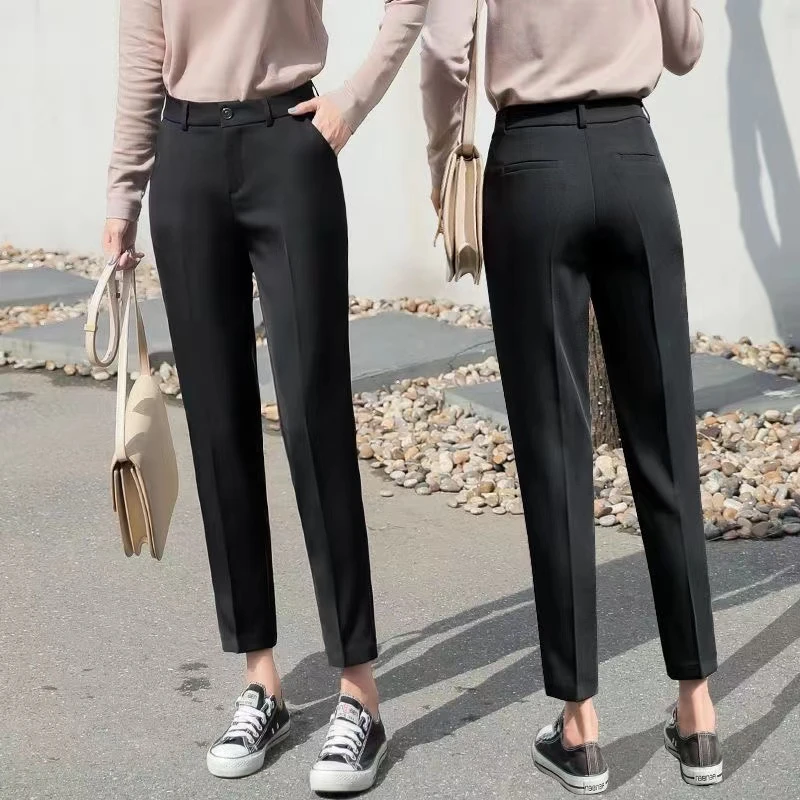 八分裤小个子显瘦百搭西装裤【注意腰上没有系皮带的圈给运费就好】