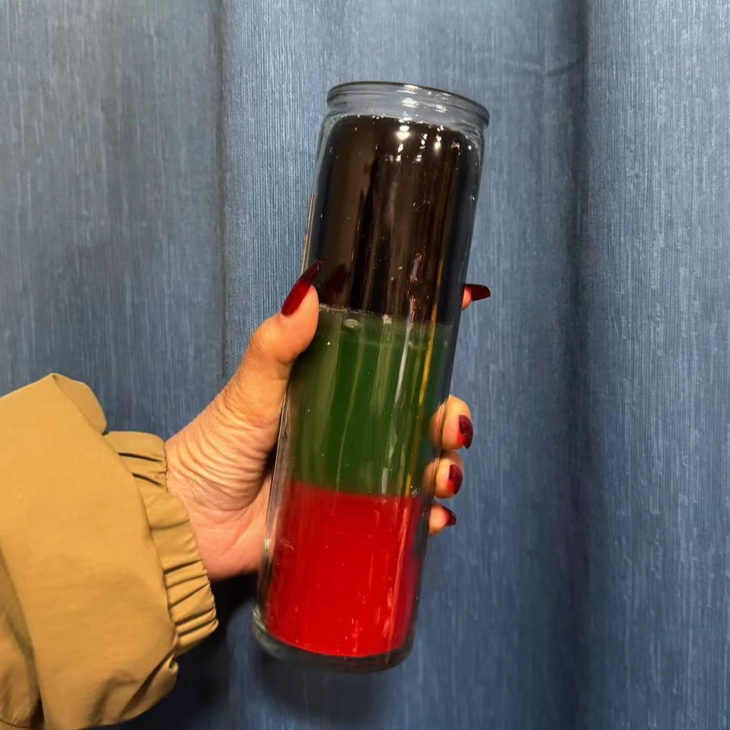 媚烫红绿黑瓶子蜡烛