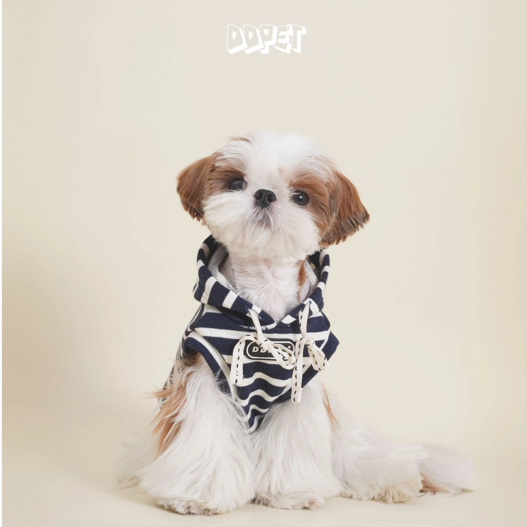 DDPET狗狗衣服宠物秋冬法斗雪纳瑞比熊西施小型犬复古连帽衫卫衣