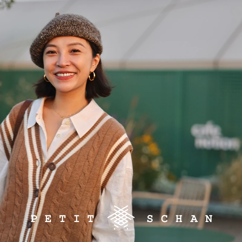 PETIT SCHAN小闪 #075 杂粮包 羊绒手纺纱手编贝雷帽