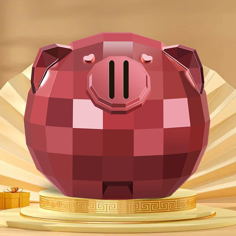 瑾礼小号宝石几何猪只进不出存钱罐储蓄钱罐儿童礼物装饰品摆件