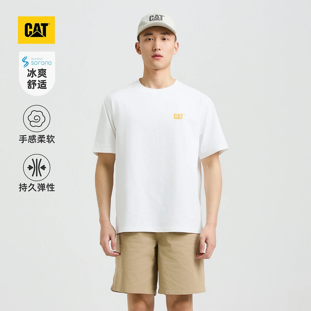 CAT卡特24春夏新品男户外凉感索罗娜logo印花短袖T恤CN1TSU66151