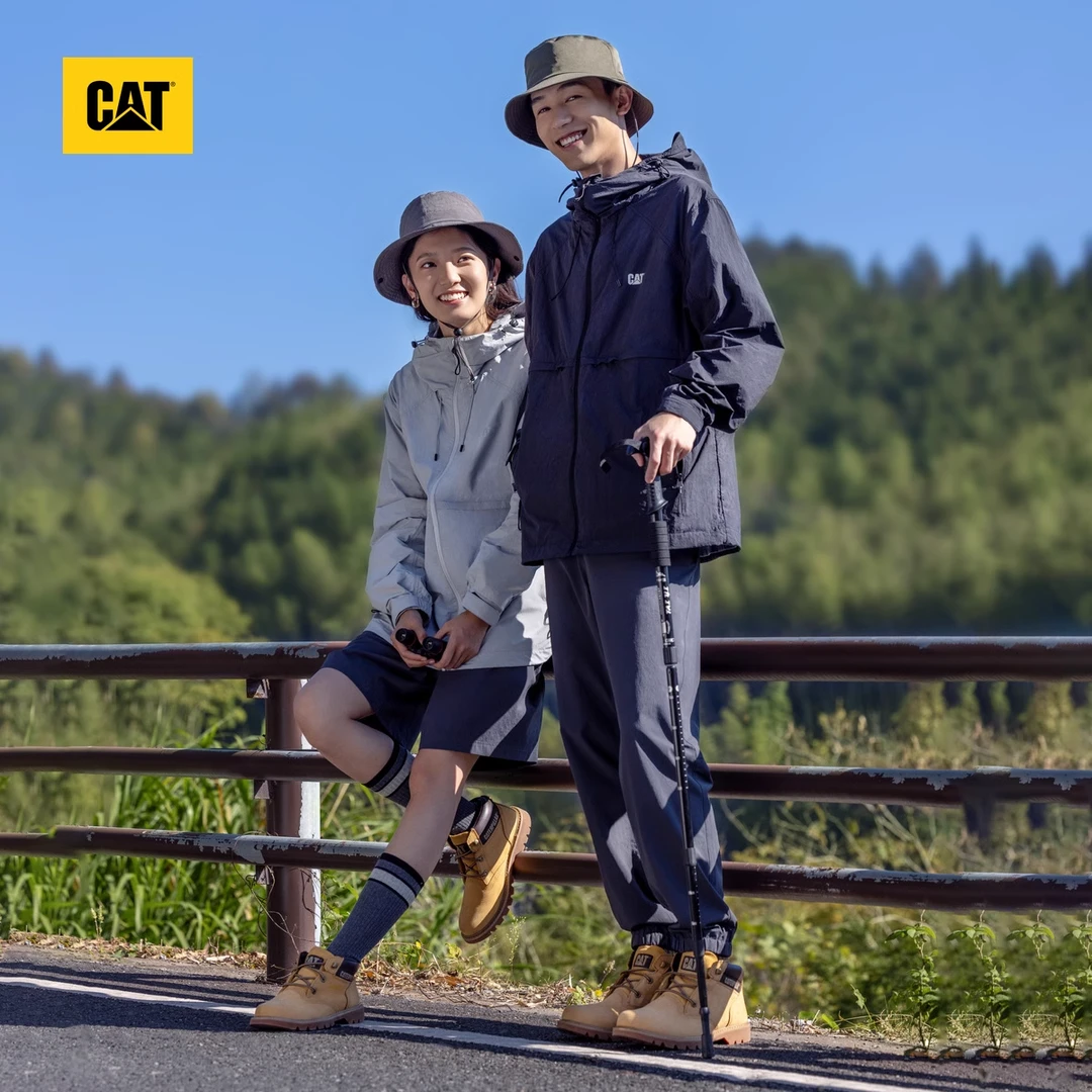 CAT卡特中帮大黄靴户外休闲复古工装鞋男女同款牛皮马丁靴秋冬S