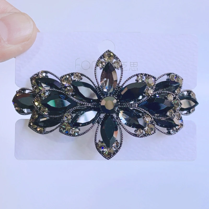 泛思发夹后脑勺新款优雅大气妈妈发卡半扎发女发饰横夹弹簧夹头饰