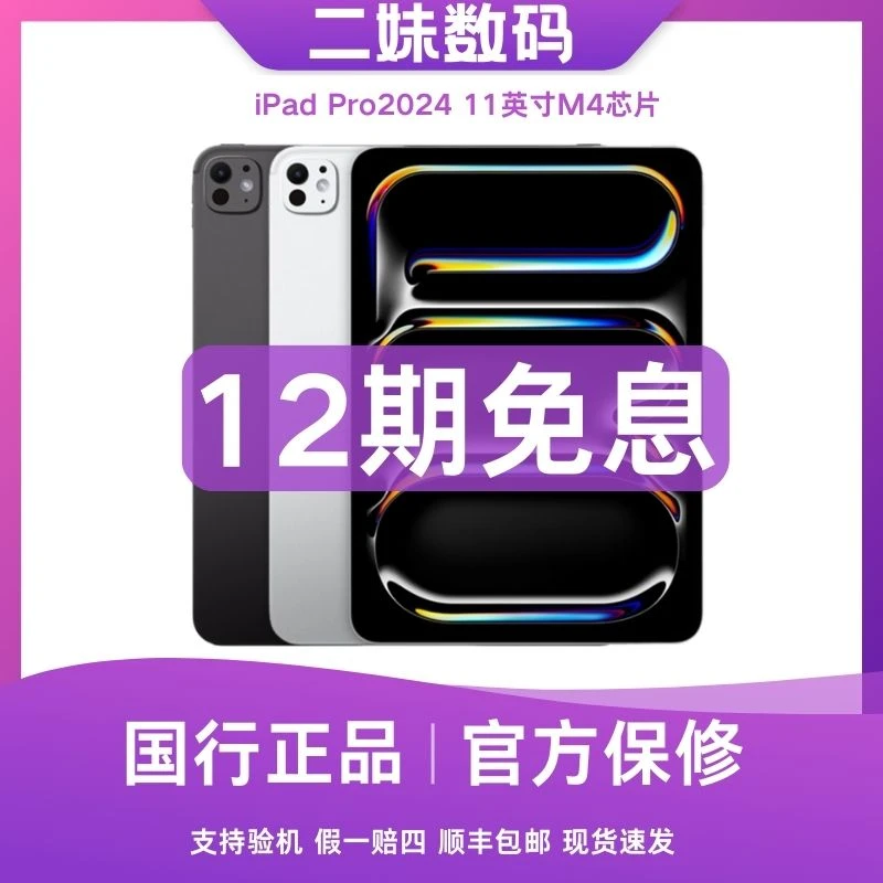 未使用 Apple/苹果 iPad 24Pro M4芯片 11英寸国行原装全新未使用