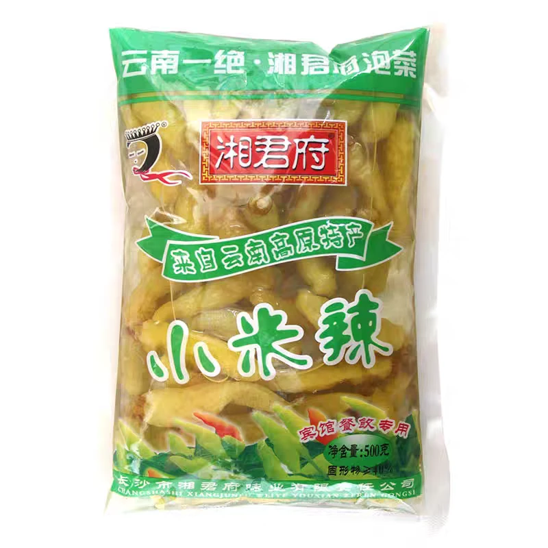 湘君府小米辣泡椒500g野山椒泡凤爪泡菜水调味料云南特产