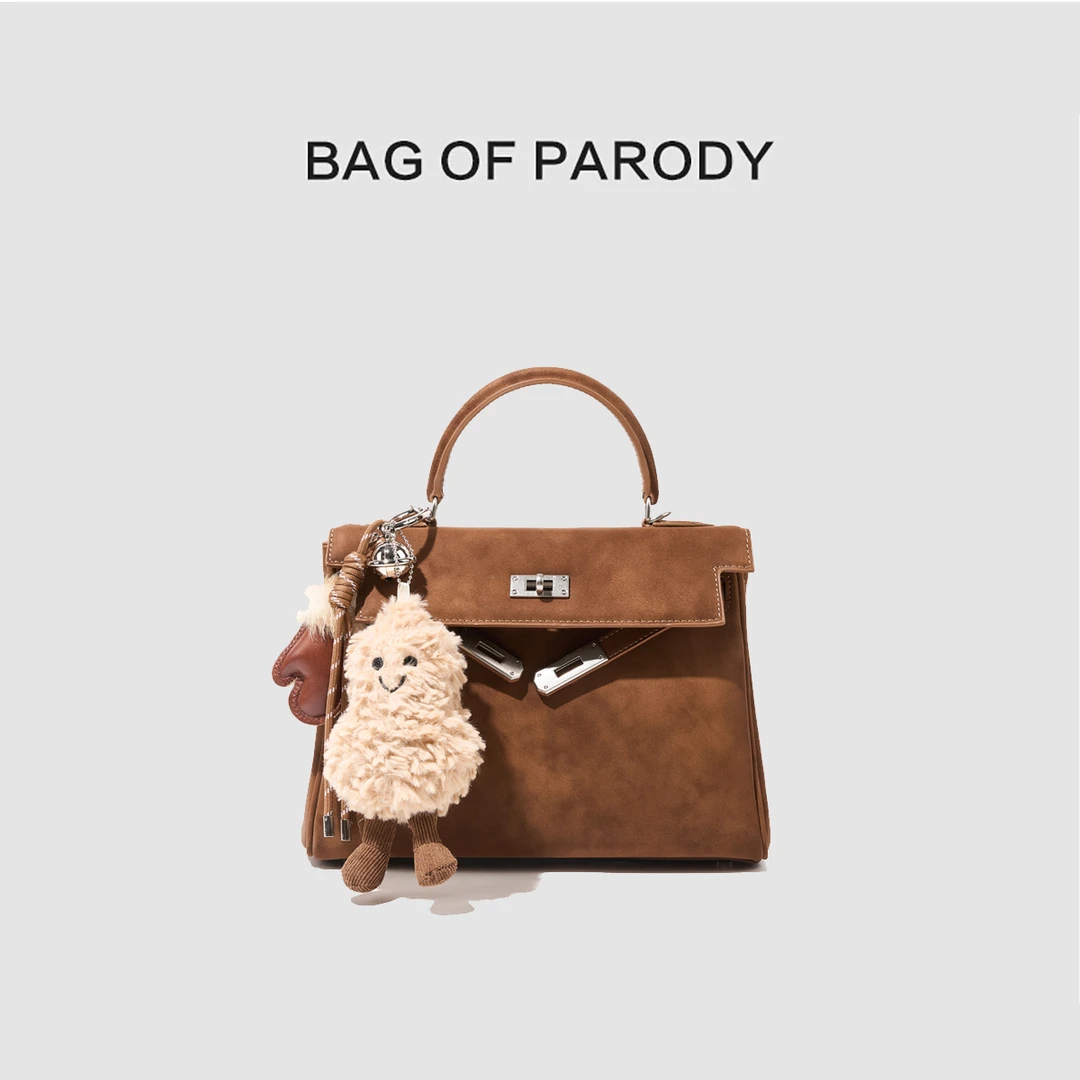 bag of paroy包包女2025新款牛皮单肩手提包雅丹风