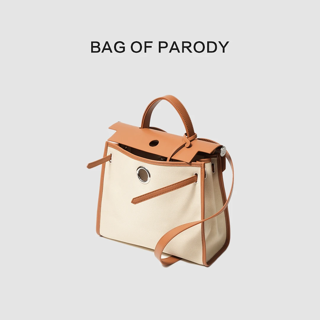 bag of parody包包女2025新款帆布包单肩手提