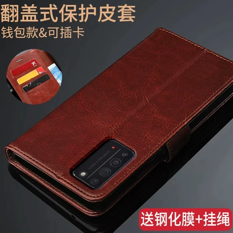 荣耀X10手机壳TEL-AN00a保护皮套EL-TN00翻盖式防摔软硅胶全包边