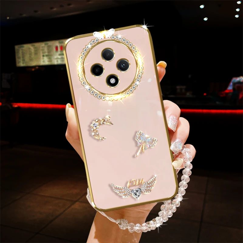 适用OPPOA3PRO手机壳镶钻1314防摔5G保护套女款时尚镜头奢华网红