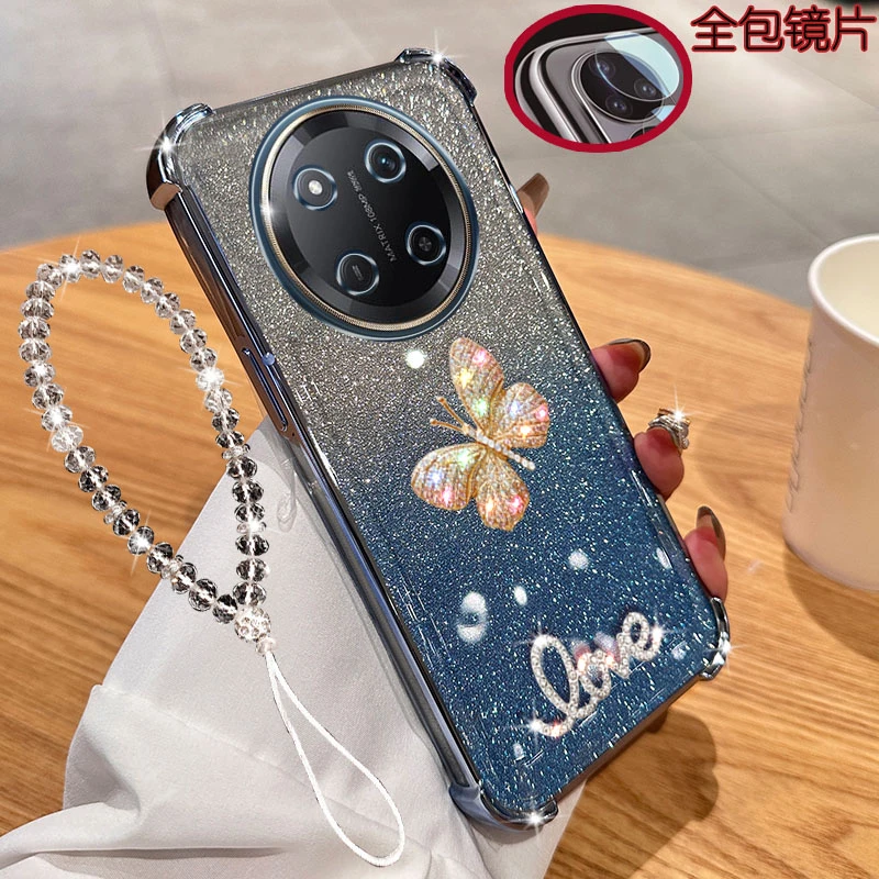 荣耀X60pro手机壳气囊软胶防摔保护套镜头全包个性奢华网红新潮流