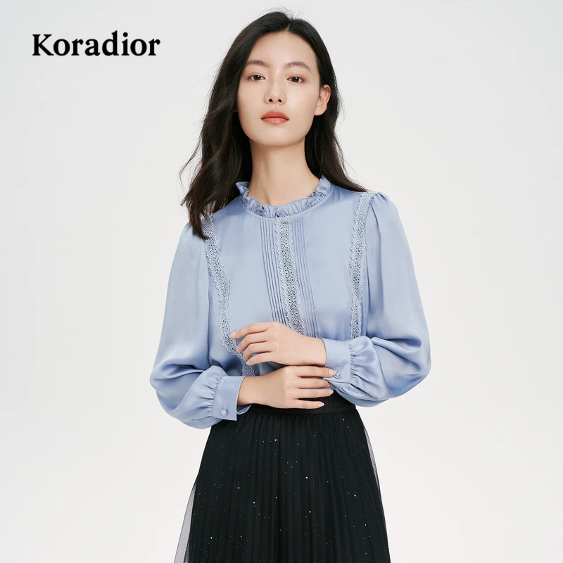 【珂莱蒂尔Koradior】设计感百搭法式优雅衬衫气质KD03248/KD03628