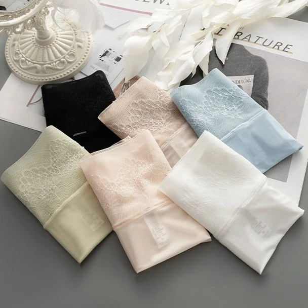 YUZHAOLIN/俞兆林高腰裸感夏季柔软舒适透气无痕女士蕾丝内裤5058