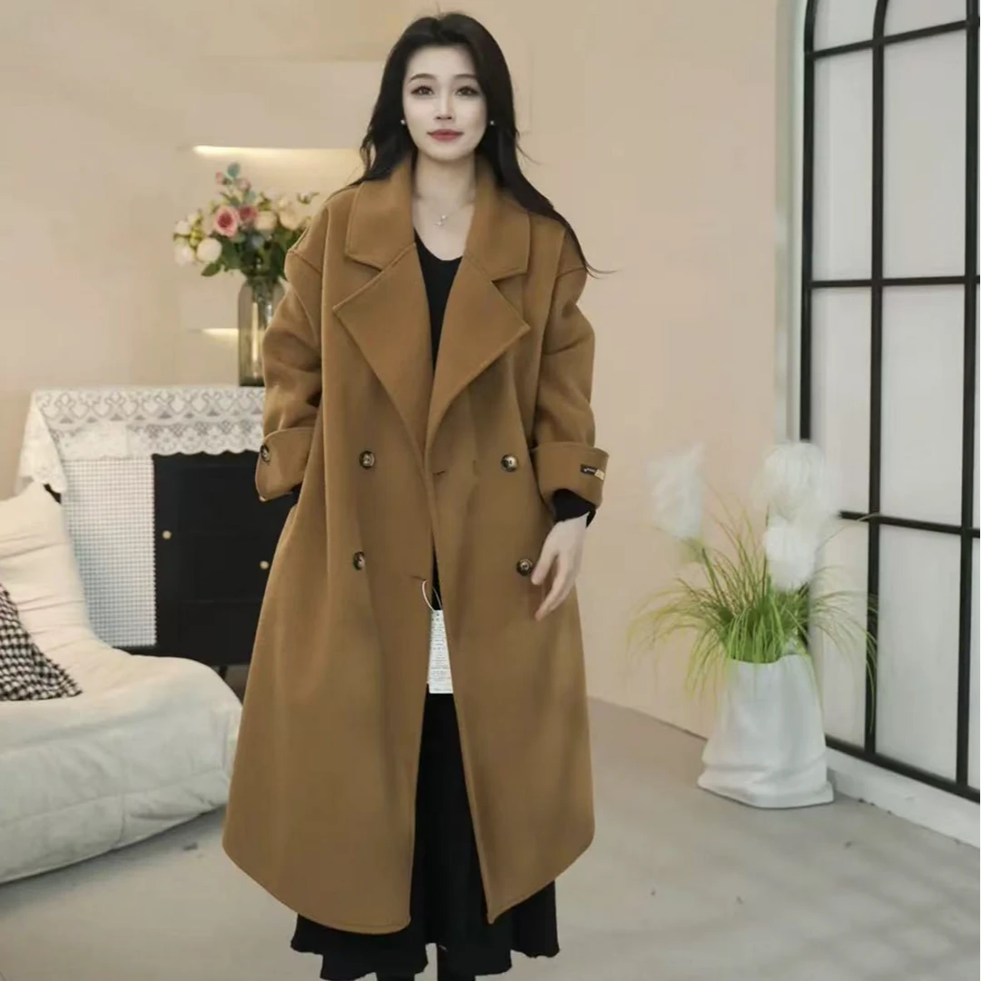 【诺诺01送围巾】 2024新款双面绒大衣秋冬款长款气质百搭宽松