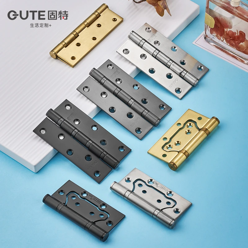 固特304不锈钢房门合页大门铰链滚珠轴承门活页加厚木门子母平开