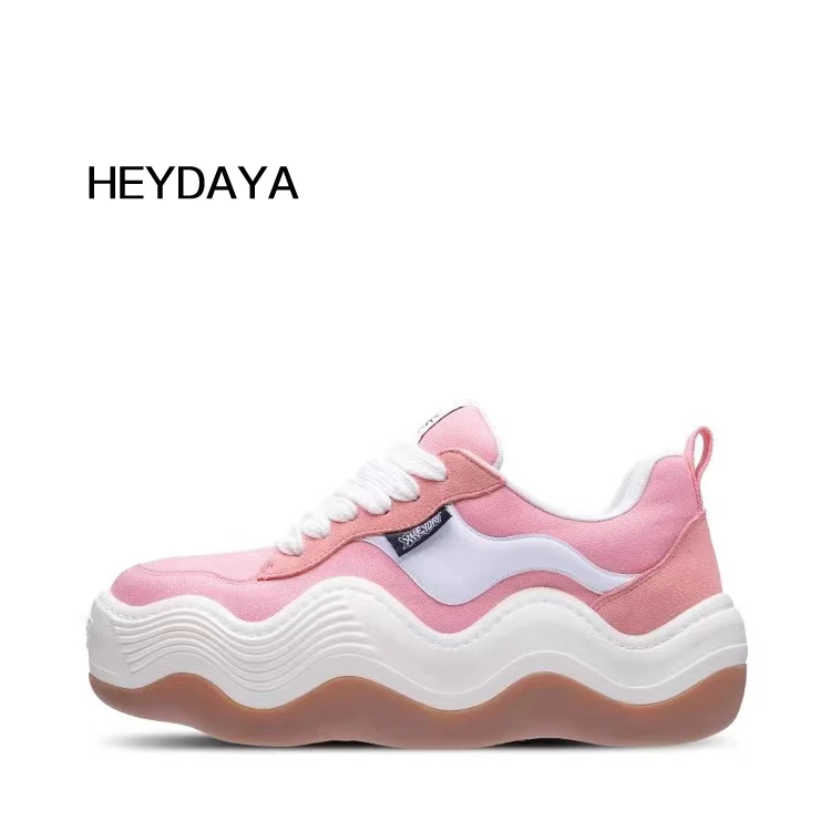 HEYDAYA赵露思宋亚轩同款波浪底面包鞋厚底运动老爹鞋休闲鞋