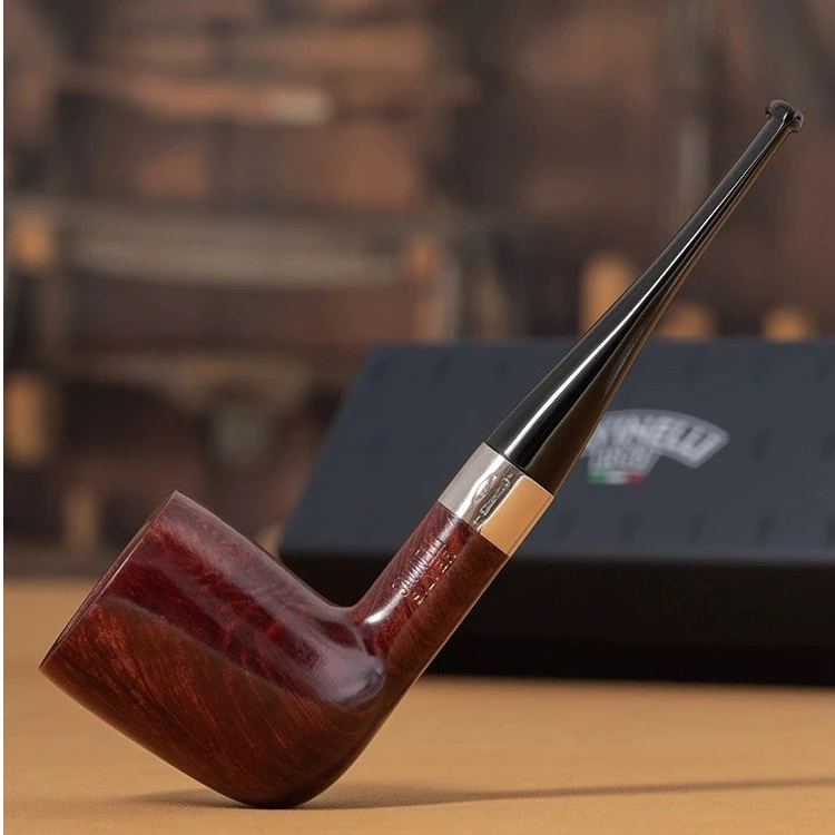 意大利沙芬SILVER银环光面斗石楠木烟斗P109L-412