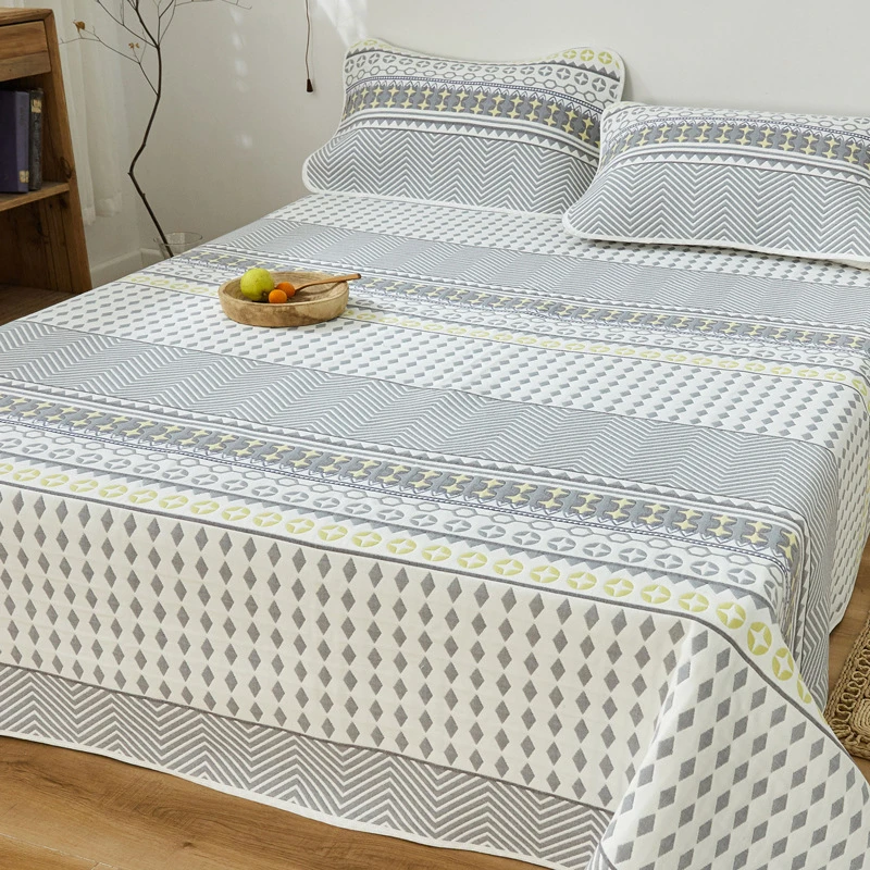 50x80六层老粗布学生加厚防滑绗缝双面单人纱布枕套宿舍床单