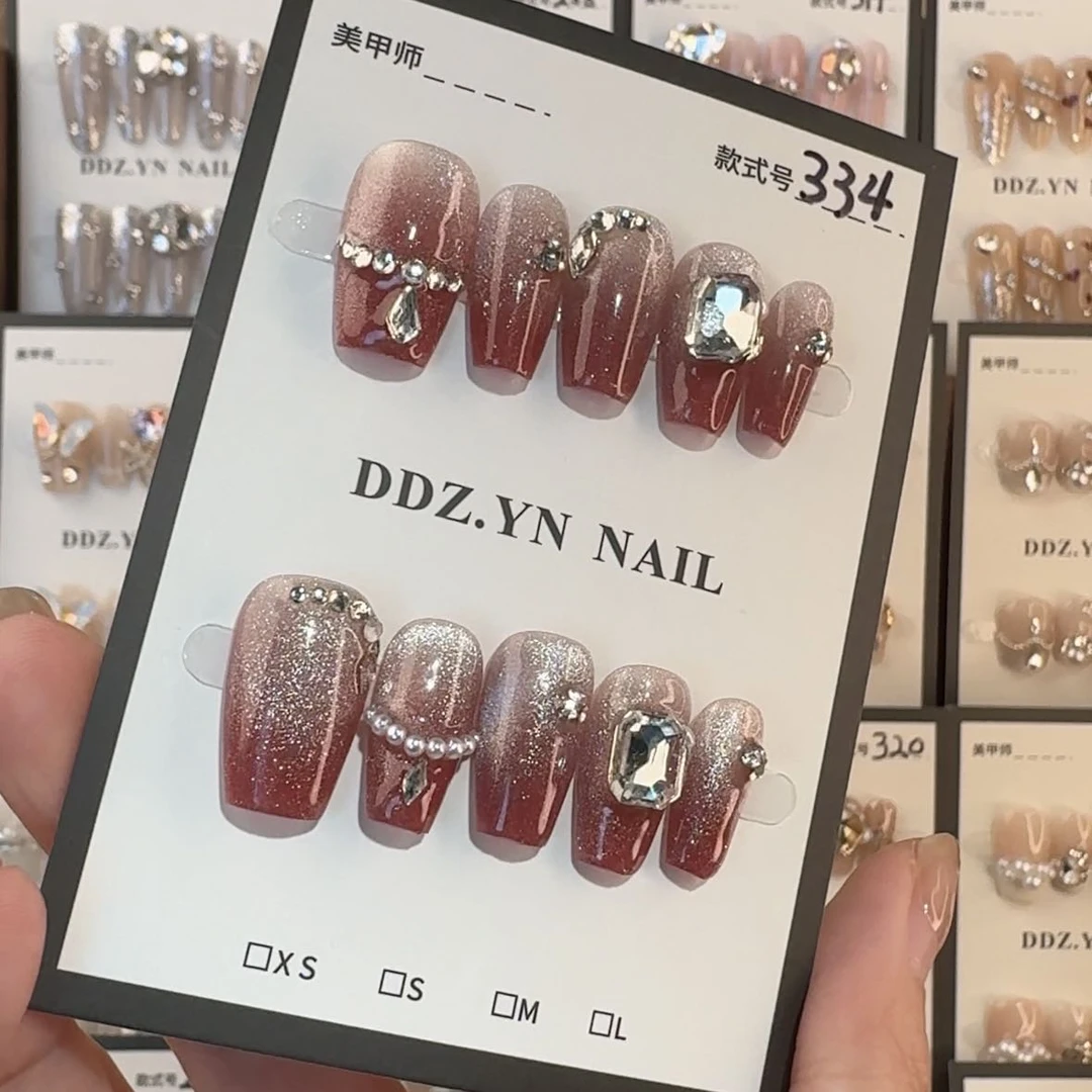 334纯手工美甲穿戴甲（送5件套工具包）