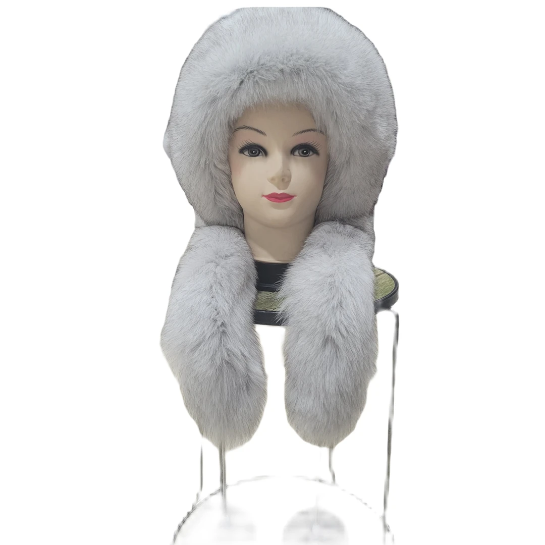 民族风冬季保暖狐狸毛香妃帽防寒