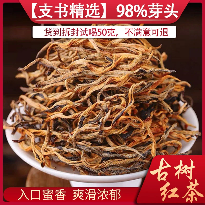 【镇夷古茶】探春清香滇红古树茶98%芽野生甜香头春采摘滇红茶