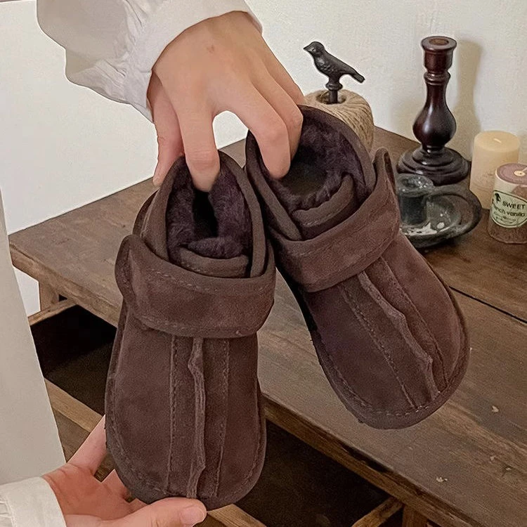 ABC潮童棉鞋2024冬季新款儿童保暖雪地靴男童加厚舒适冬女童棉鞋