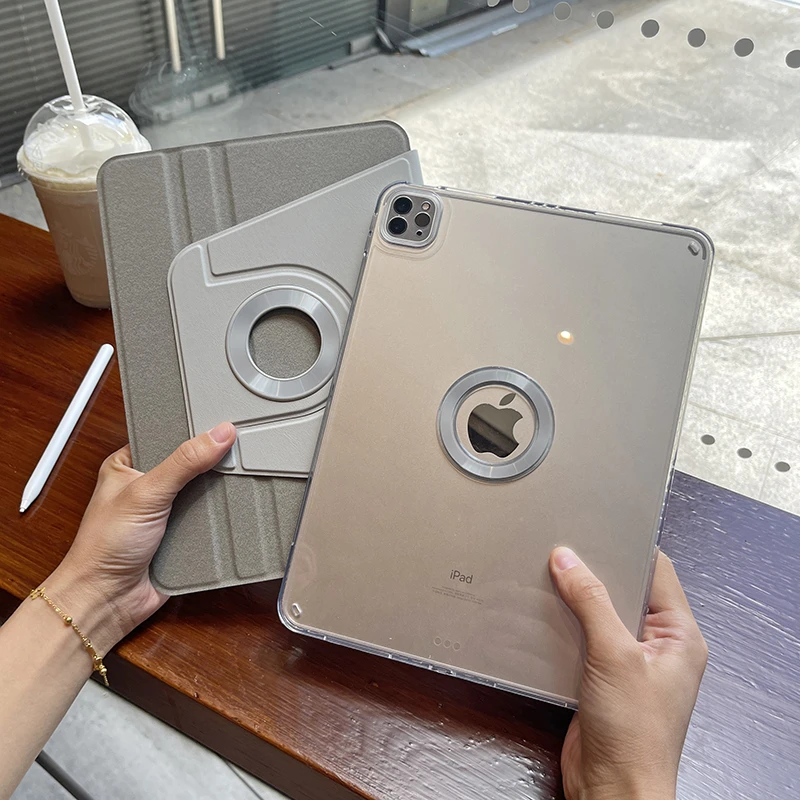 适用苹果ipadpro11保护套air6无笔槽720磁吸5旋转mini7第10代10.9