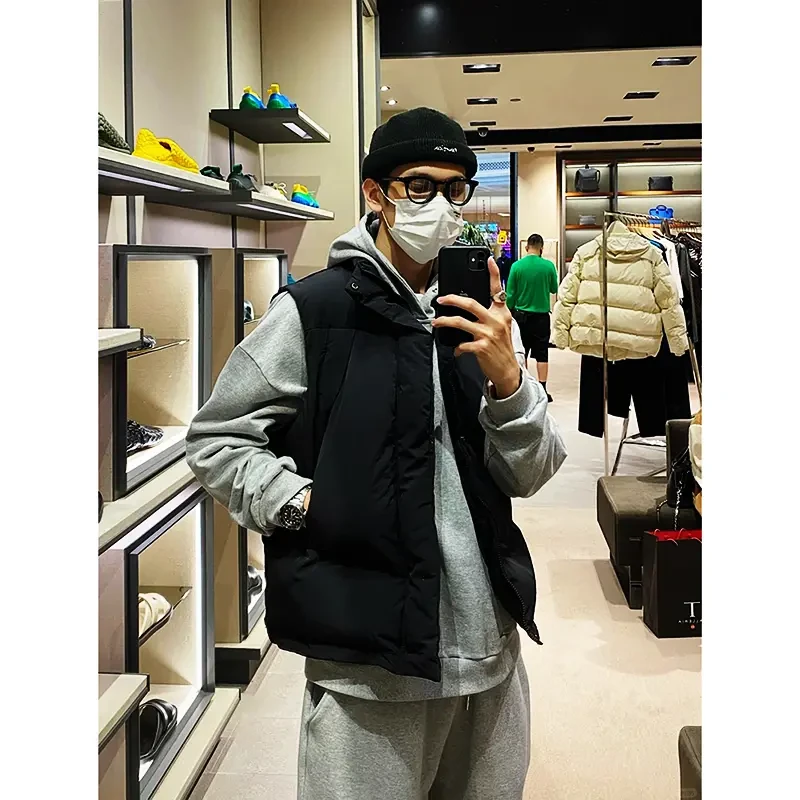 美式机能风工装棉马甲男秋冬款cleanfit背心无袖棉服两件套坎肩