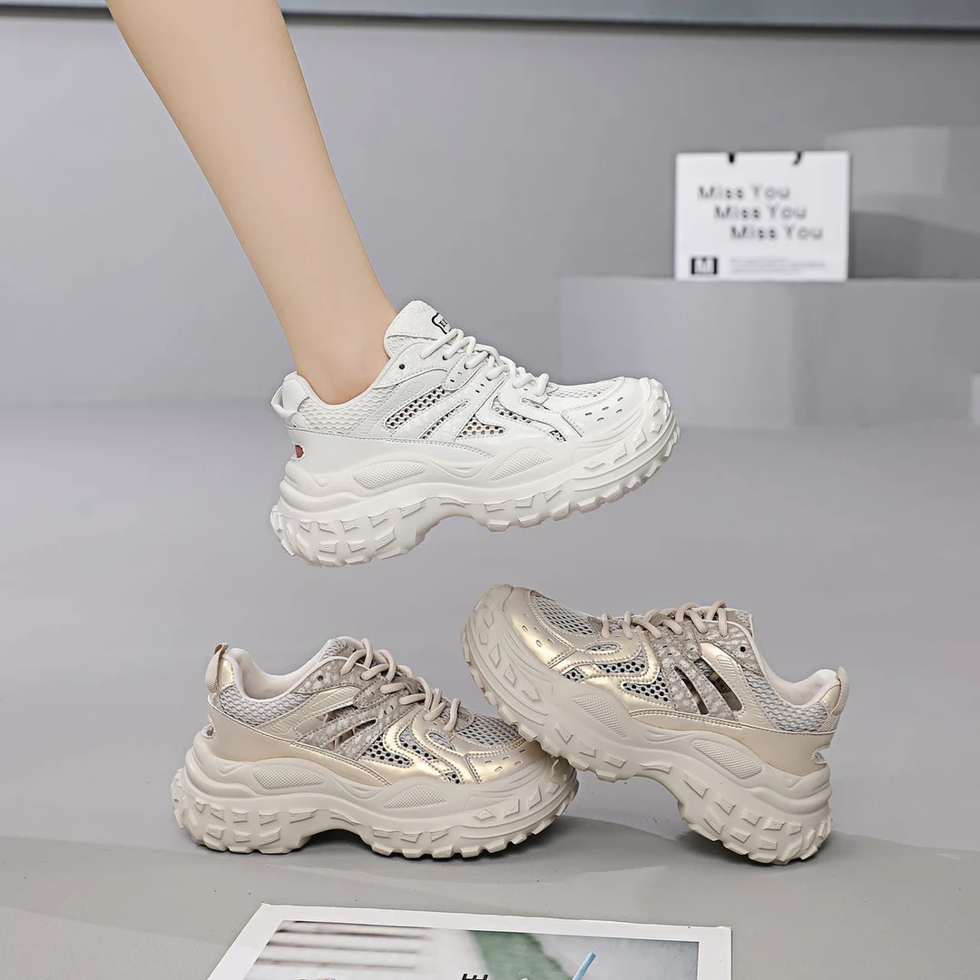 榴莲轮胎底镂空夏季老爹鞋女休闲鞋29-12