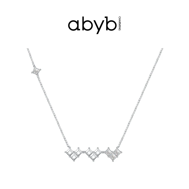 ABYBCHARMING 日常恋爱项链坠链爱心高级镶钻锁骨链