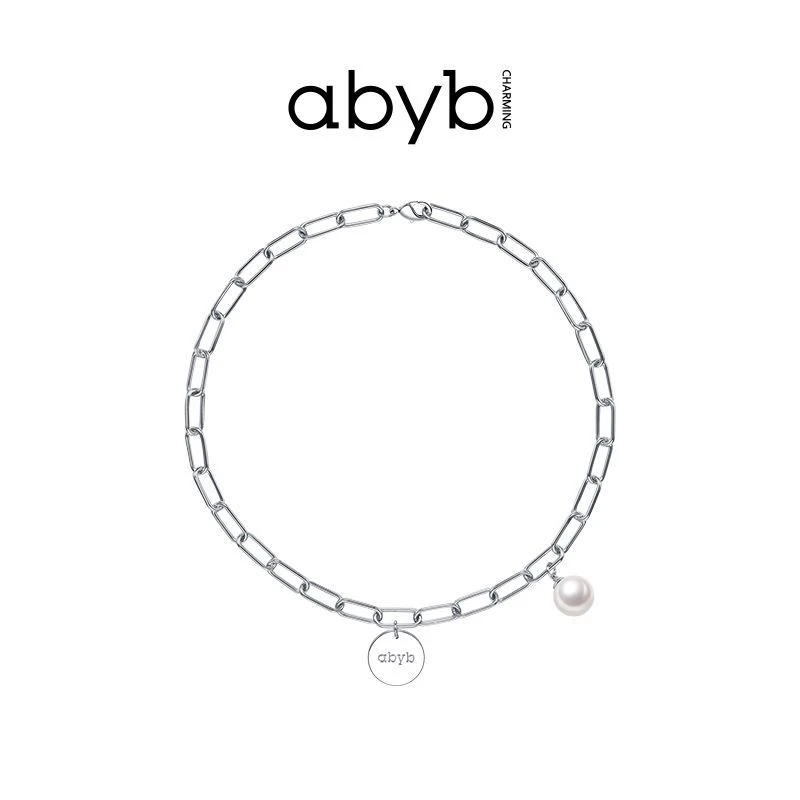 ABYBCHARMING 铜合金项链 虚幻项链轻奢小众锁骨链ins坠链时尚