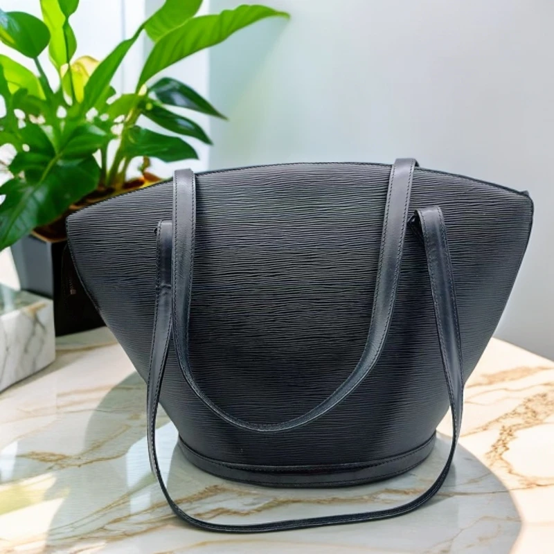 95新 LouisVuitton/路易威登  黑色水波纹托特 1033 2058