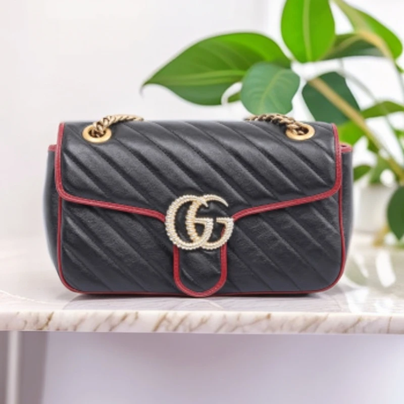 95新 GUCCI/古驰  A 马蒙链条包 1046 6454