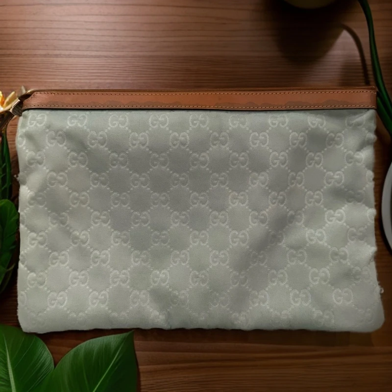 95新 GUCCI/古驰  绿色手拿包 1003 9009