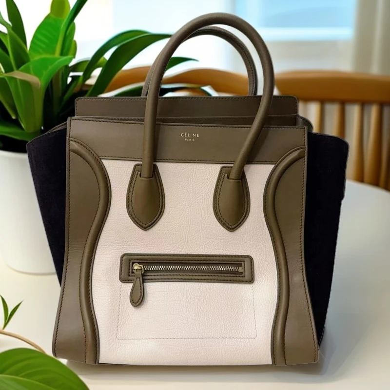95新 Celine/思琳  棕拼白笑脸 912 1137