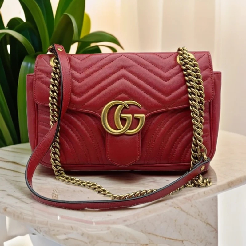 95新 GUCCI/古驰  红色马蒙26 862 1725