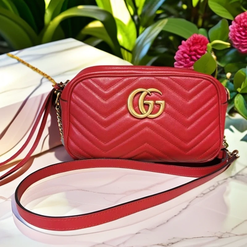 95新 GUCCI/古驰  红金马蒙 1027 3822
