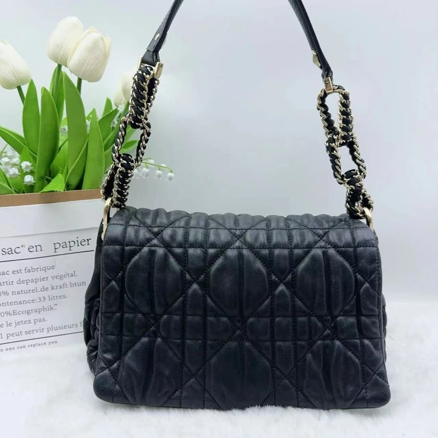 95新 DIOR/迪奥  黑金链条包 885 1654