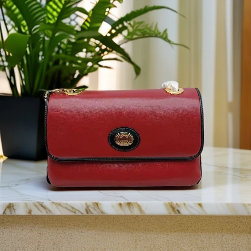 95新 GUCCI/古驰  红色链条包 1032 2478