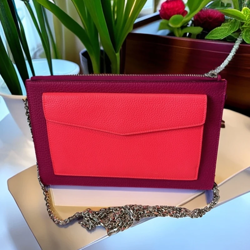 95新 DIOR/迪奥 拼色信封链条包 1002 7238