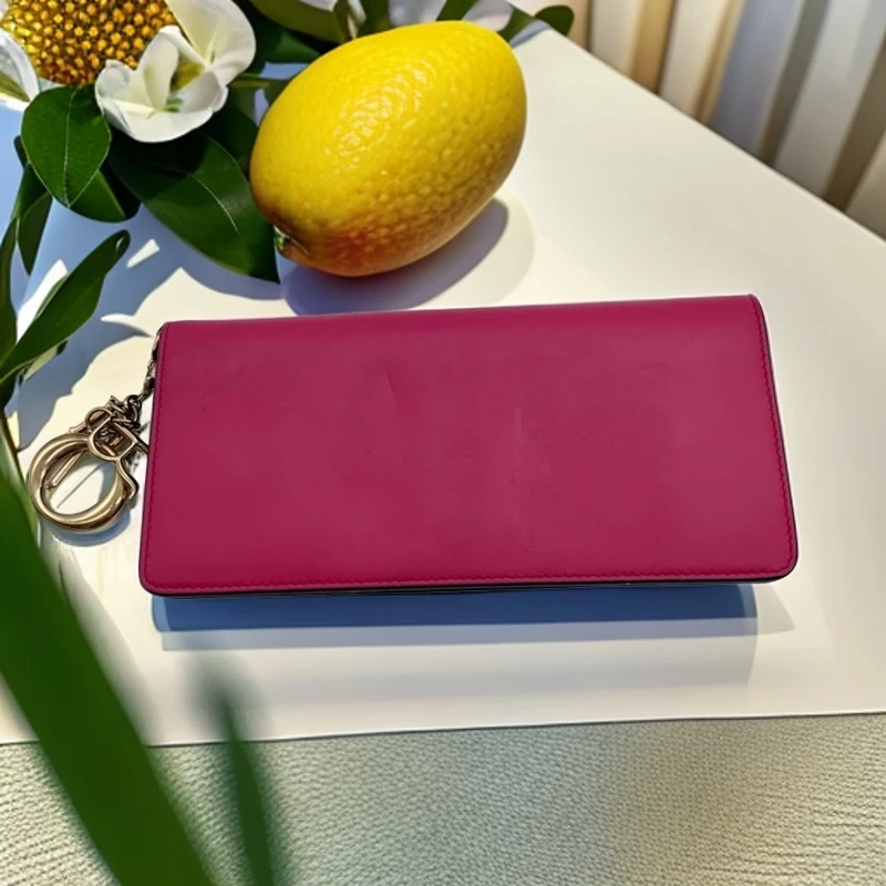 95新 DIOR/迪奥 SSS 粉色长款钱包 921 3903