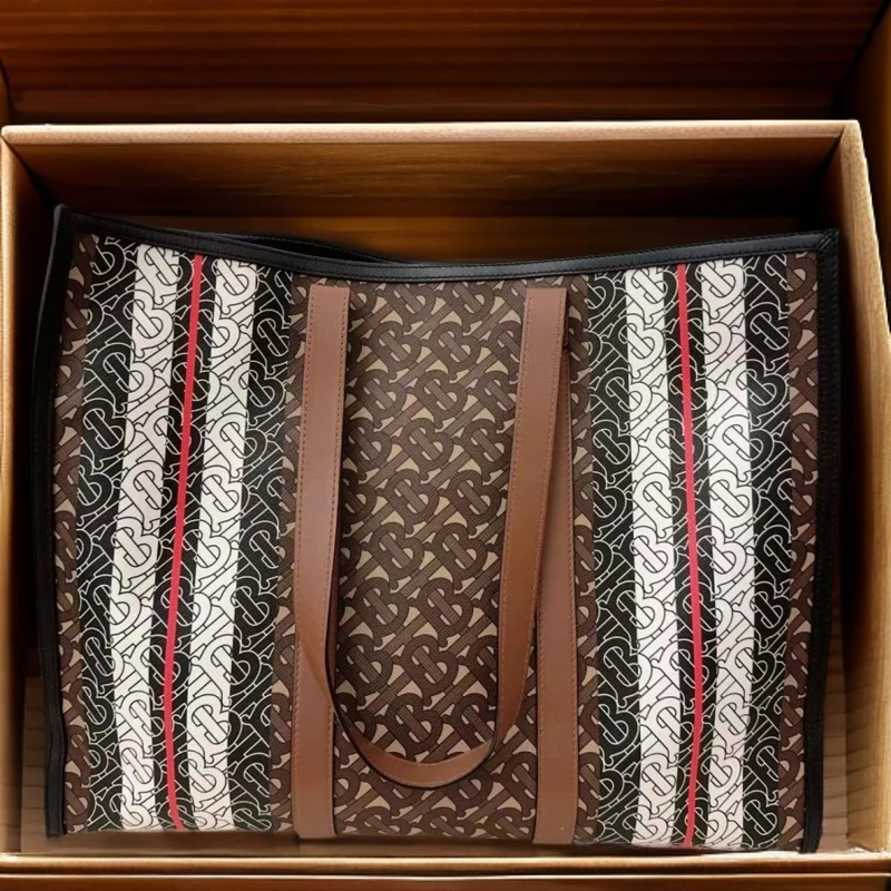 95新 BURBERRY/博柏利  老花tote手提包 1008 3967