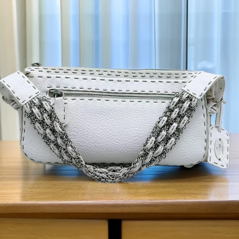 95新 FENDI/芬迪 白色腋下包 895 0784