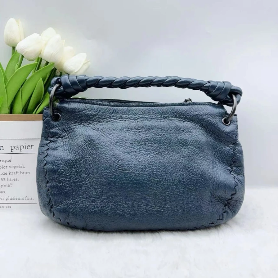 95新 BOTTEGA VENETA/葆蝶家  蓝色单肩包 880 3651