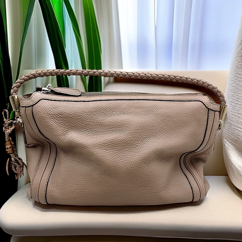 95新 BURBERRY/博柏利 奶茶色单肩包 1090 7226