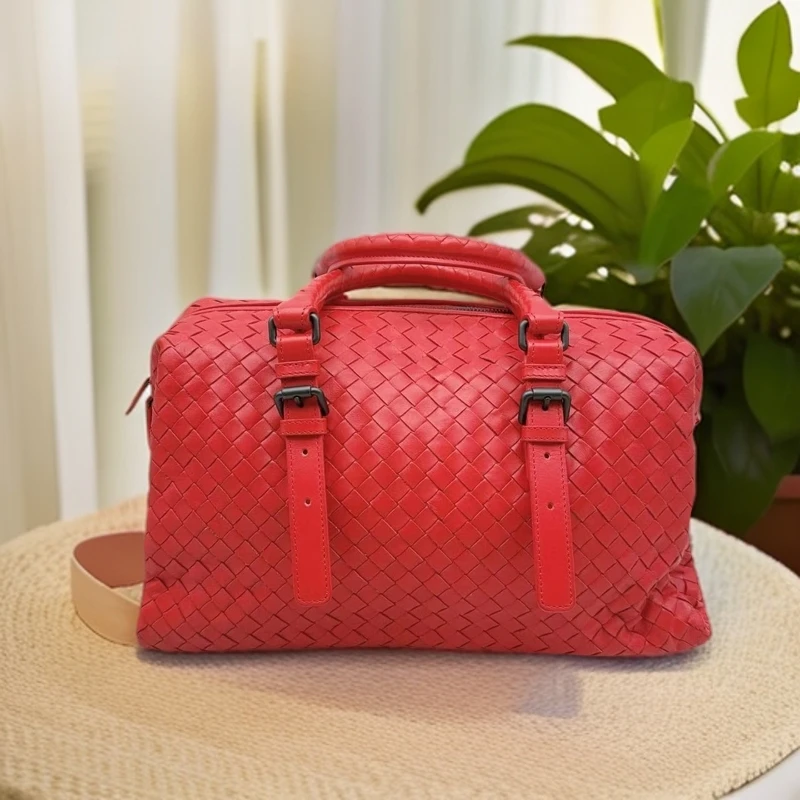 95新 BOTTEGA VENETA/葆蝶家  红色手提包 1034 8013