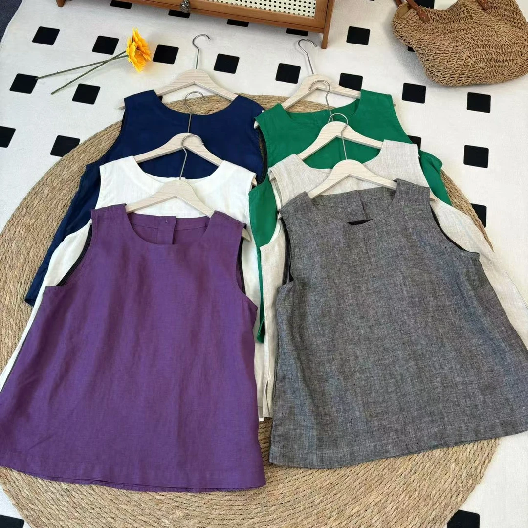 1.0定制款高品质打底单穿麻背心2271-1