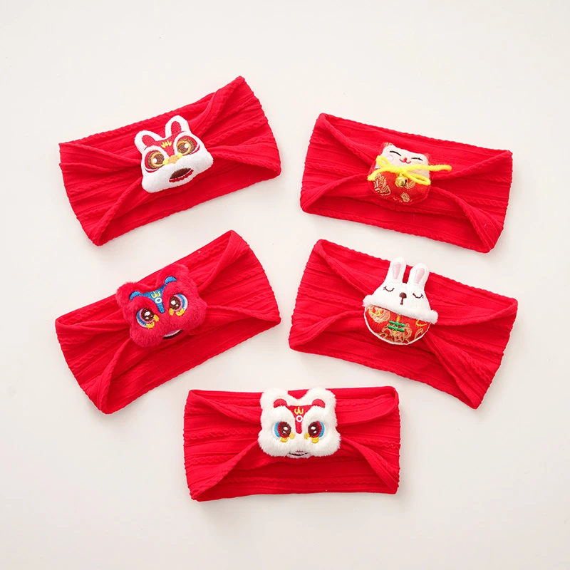 婴儿护囟门帽子男女宝宝超萌可爱发带胎帽新生儿生日百日周岁头箍