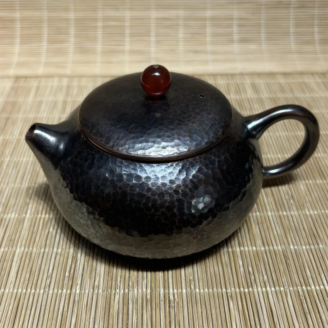 A紫铜石瓢泡茶壶 容量200毫升(全手工)