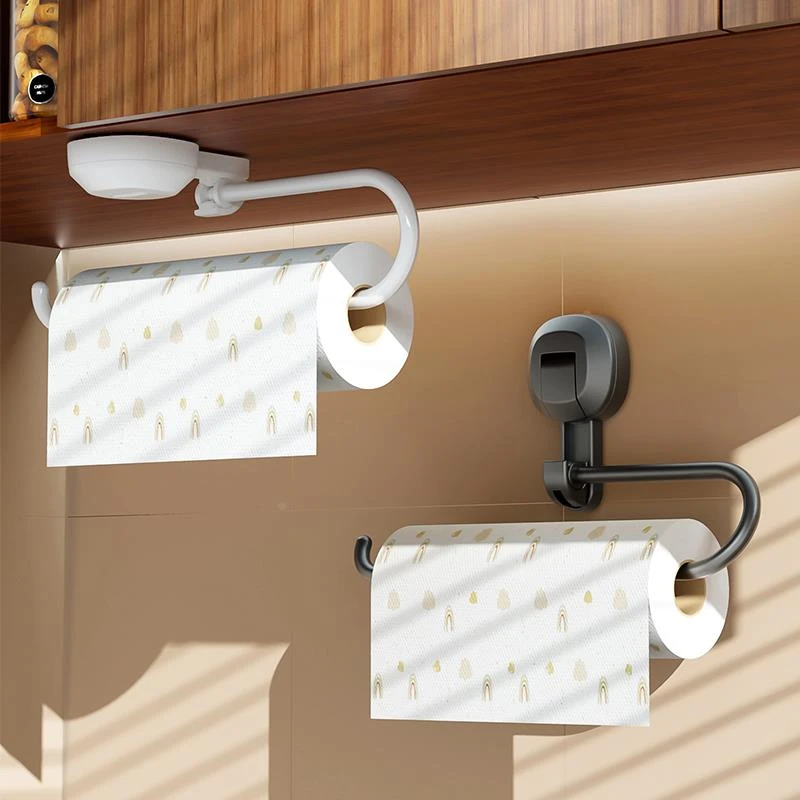 德国厨房纸巾架免打孔橱柜卷纸架置物架洗碗布支架保鲜膜抹布收纳